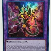 Yu Gi Oh игровая карточка LEDD-ENC25 UR Hungry Poisonous Dragon Super Fusion ограниченный Темный атрибут игра юджиох коллекция карт