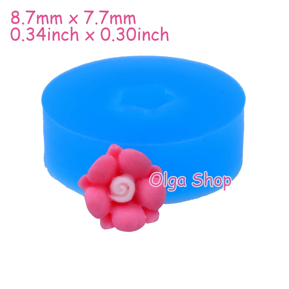 HYL256 8 7 мм мини цветок силиконовые пуш ап пресс форм для полимерной глины Fondant