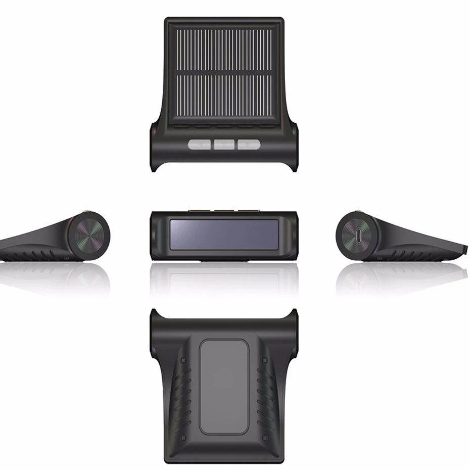 Tire Pressure Monitor System Alarm 4 Internal / External Sensor Temperature Gauge Meter Car Solar Power TPMS Visture T01W T06N