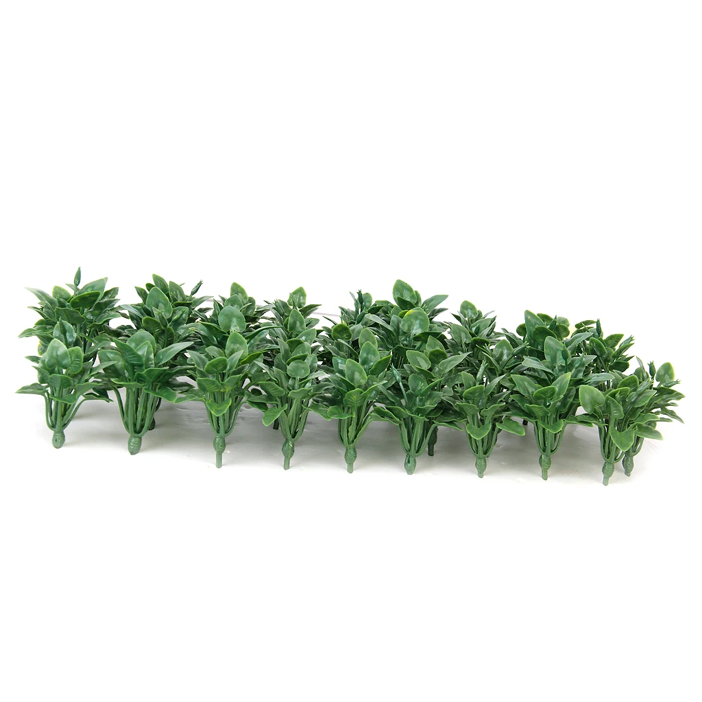 50pcs Plastic Railway Landscape Model Ground Cover Grass with Heart-Shaped Leaves | Игрушки и хобби