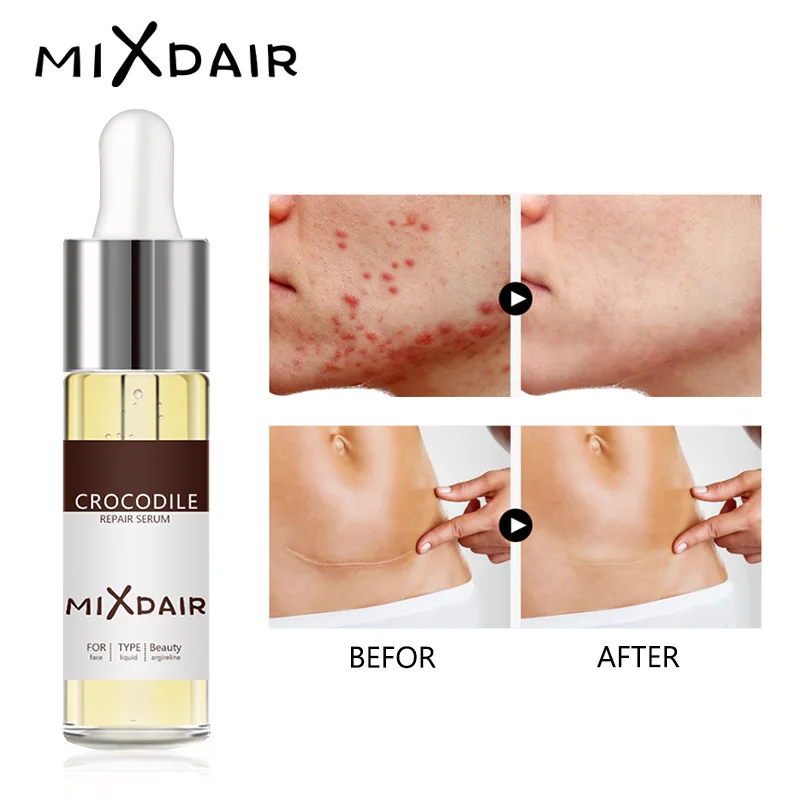 

MIXDAIR Face Makeup Base Primer Crocodile Repair Serum Pores Hydrating Moisturizing Make Up Essential Oil For Face Anti-aging