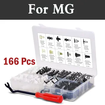 

166pcs Push Push-Type Nylon Rivet Remover,Assortment Clips Set In Case Rivets For Mg 3 350 5 550 6 Gs Tf Xpower Sv Zr Zs Zt