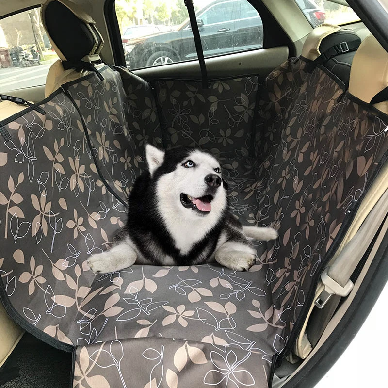 

Pet Carrier Rear Back Pet Dog Car Seat Cover Mat Hammock Protector Water-Proof Cushion Oxford Fabric Paw pattern Car Travel Acce