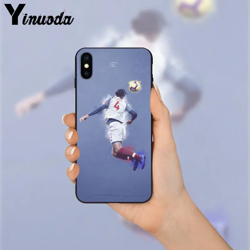 Yinuoda ليفربول فيرجيل فان Dijk الملونة لطيف الهاتف اكسسوارات حقيبة لهاتف أي فون 5 5Sx 6 7 7 زائد 8 8 زائد X XS ماكس XR