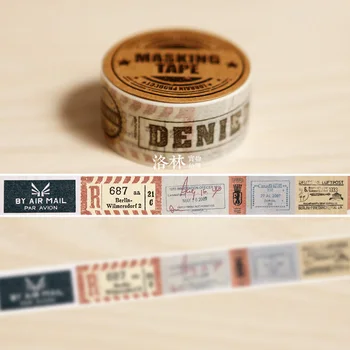

adhesive tape Self-restraint paper tape diy vintage postmarked masking tape