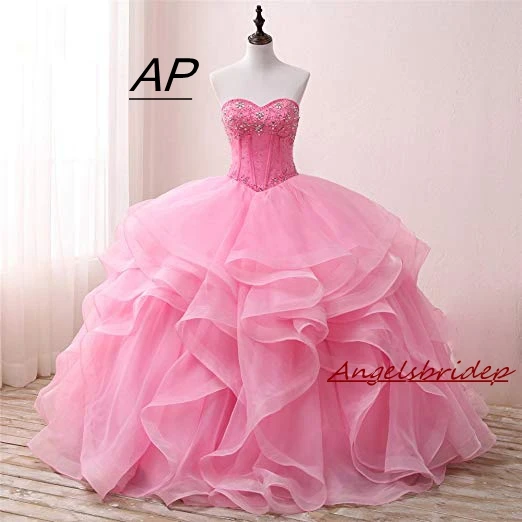 ANGELSBRIDEP высококачественное милое платье 16 Quinceanera 2021 очаровательное Многоярусное