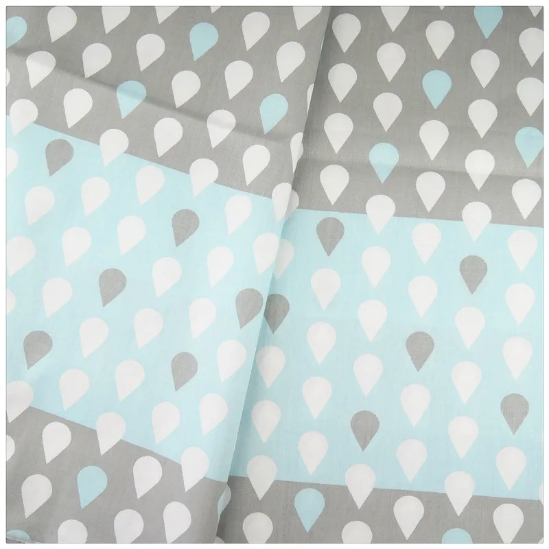 

Blue Raindrop Printed 100% Cotton Fabric for Sewing DIY Quilting Patchwork Tissue Kids Bedding Textile Tilda Doll Cloth Material