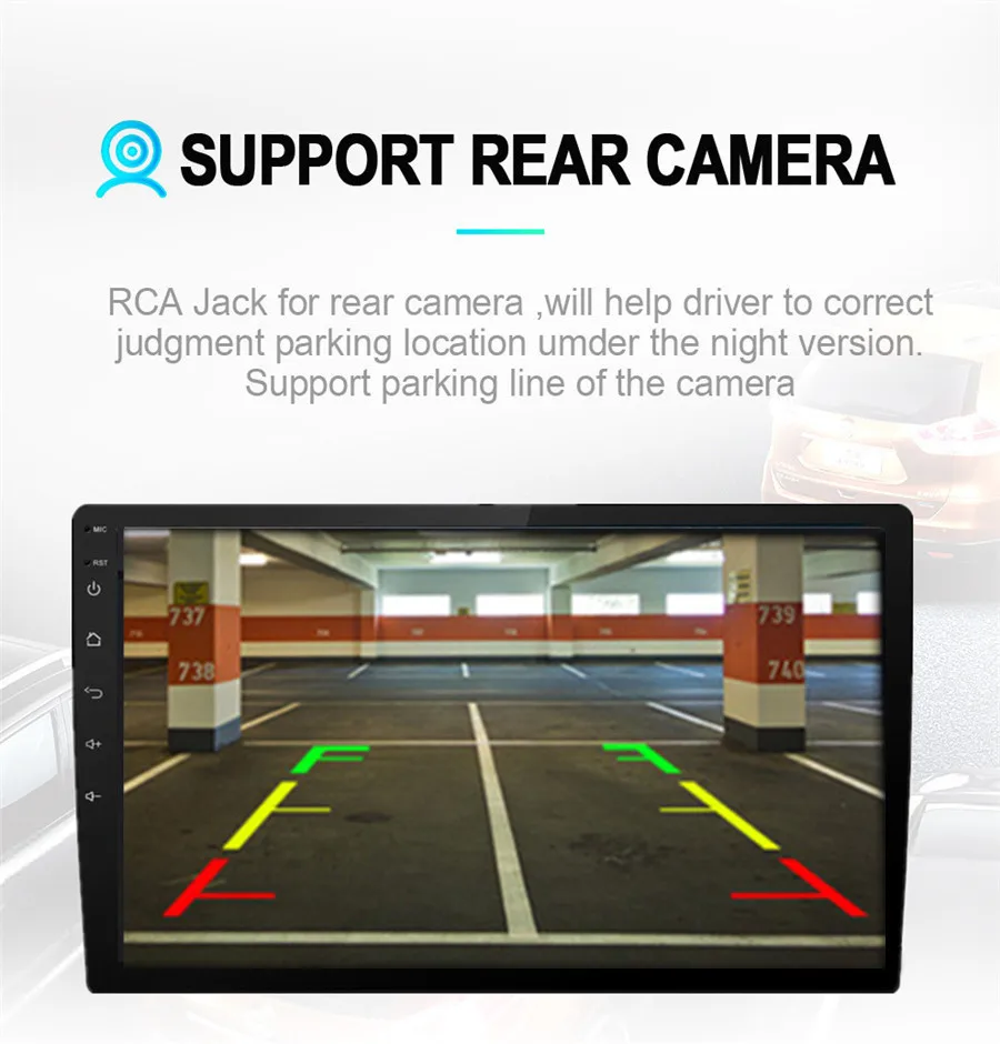 Perfect 10.1" Android 8.1 HD 2DIN Rotatable Car Multimedia Player Touch Screen 4G Full Netcom RAM 1GB ROM+16GB Wifi Mirror Link 14