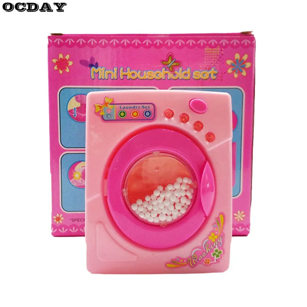 High Simulation Toys Electric Washing Machine with Light Sound Children Pretend Play House Toy Kids Home Appliance Toy Pink Hot High Simulation Toys Electric Washing Machine with Light Sound Children Pretend Play House Toy Kids Home Appliance Toy Pink Hot