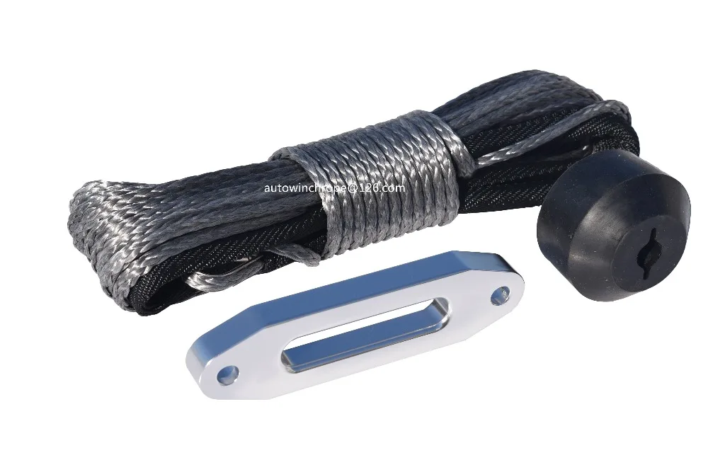 Free Shipping Grey 3/16"*50ft Synthetic Winch Cable Rope& ATV Winch