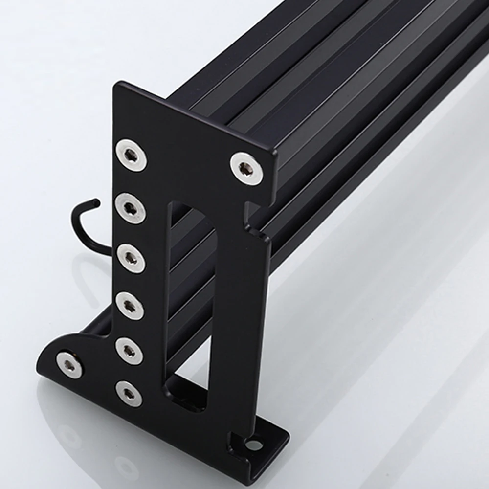  Black stainless steel wall-mounted storage rack kitchen seasoning rack kitchen hanger with hook wx7 - 32909052860