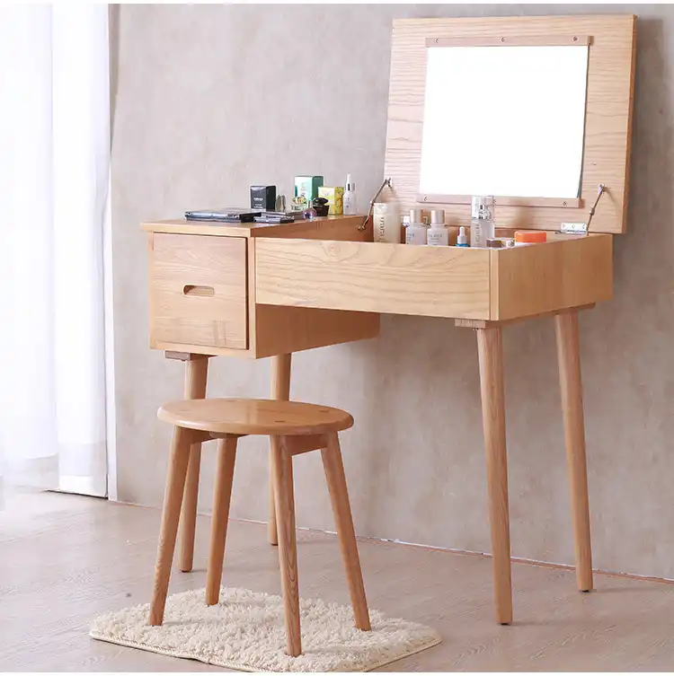 Solid Wood Dresser Bedroom Multifunctional Dressing Table