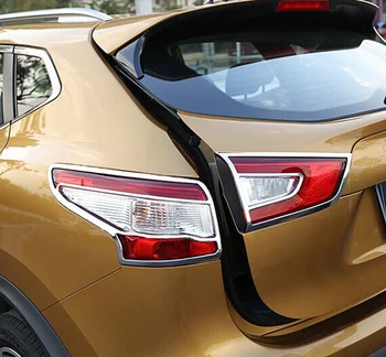 

CAR ACCESSORIES FIT FOR 2014 2015 2016 NISSAN QASHQAI J11 CHROME REAR TAIL LIGHT LAMP COVER TRIM BEZEL GARNISH SURROUND MOLDING