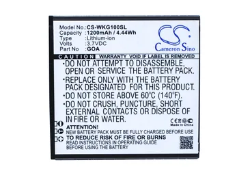 

Cameron Sino 1200mAh Battery 2502, GOA for Wiko 9662, GOA, Sunny