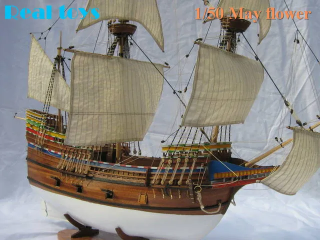 RealTS классический деревянный парусник Собранный набор 1/50 Mayflower парусная лодка модель 1 шт