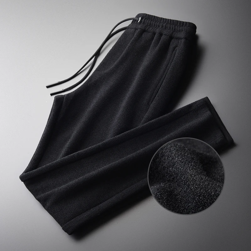 

Minglu Velvet Fabric Men Pants Luxury Soft Slim Fit Skinny Pants Men Plus Size 4xl Elastic Waist Men's Trousers Casual Pants Men
