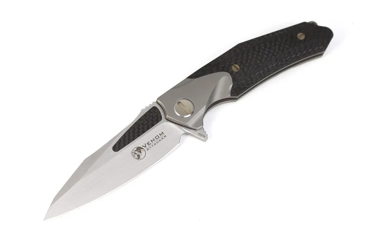 Складной шариковый подшипник KEVIN JOHN VENOM Stonewash и атласа нож M390 из титанового