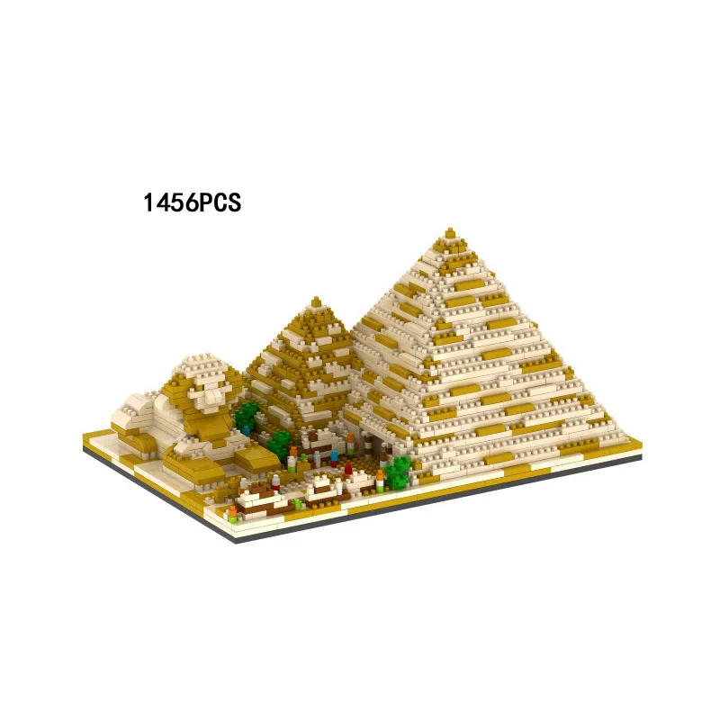 

World famous Architecture Historic monuments micro diamond building block Egypt Pyramid and Sphinx nanoblock bricks toys