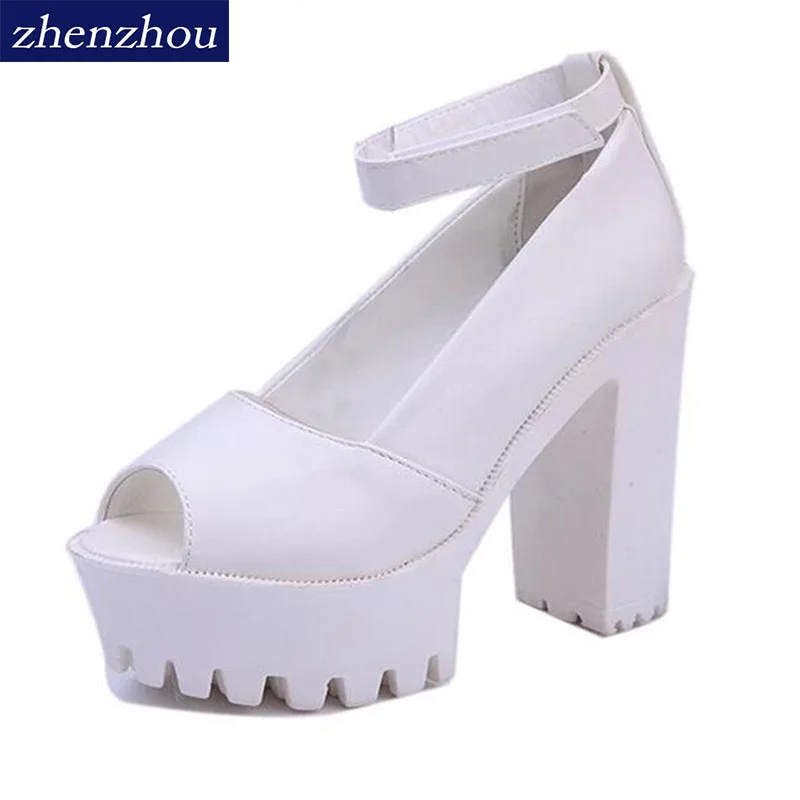 Free shipping 2018 summer style Sexy Open Toe High Heel Sandals Thick Heel Sandals Hasp Fashion Platform Shoes Women High shoes Free shipping 2018 summer style Sexy Open Toe High Heel Sandals Thick Heel Sandals Hasp Fashion Platform Shoes Women High shoes