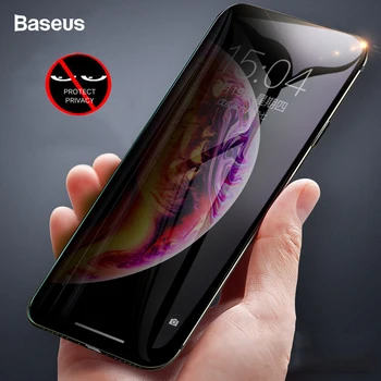 Baseus Privacy Protection Film Screen Protector for iPhone Xs Max Xr X Anti-peep Tempered Glass Protective Cover For iPhone X S 1