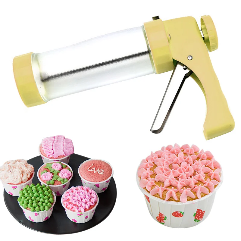 Cookie Press Kit Gun Machine Cookie Making Mold Cake Decor 13 Press Molds & 6 Pastry Piping Nozzles Cookie Tool Biscuit Maker Cookie Press Kit Gun Machine Cookie Making Mold Cake Decor 13 Press Molds & 6 Pastry Piping Nozzles Cookie Tool Biscuit Maker