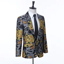 Мужской костюм куртка мужская высококачественная печать Модная тонкая куртка мужская деловая повседневная мужской пиджак на заказ размер