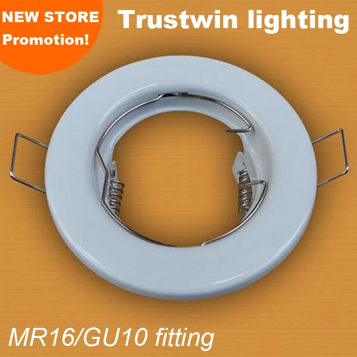 White ceiling Round rings E27 light bulb fitting kit lamp Iron case LED gu10 mr16 spotlight