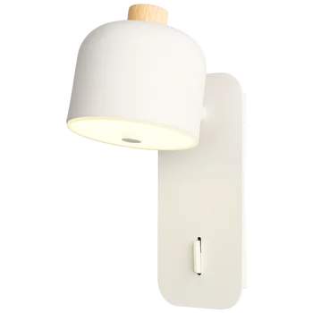 

Nordic home wall lamp modern adjustable bedroom bedside lamp creative wrought iron with switch study wall lightings mx4281137
