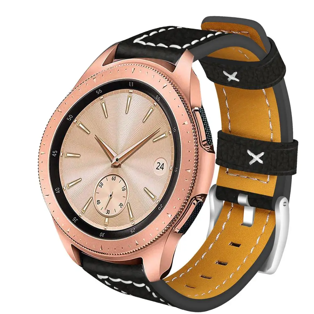 Сменный ремешок из натуральной кожи для часов Samsung Galaxy watch 42 мм 46 Gear Sport SM R600/ S2
