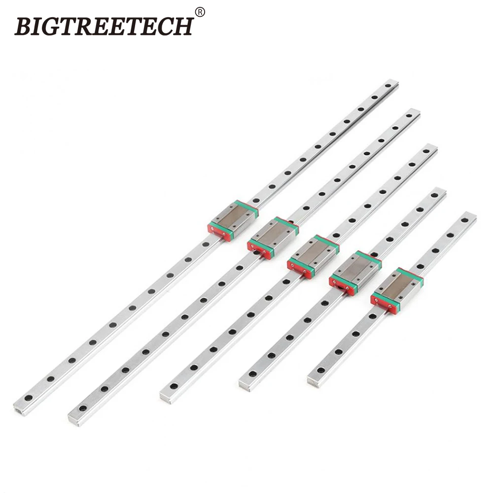 BIGTREETECH линейной направляющей ЧПУ линейные рельсы 12 мм MGN12C или MGN12H L = 200 300 400 450 500 линейный подшипник с квадратный линейный слайд