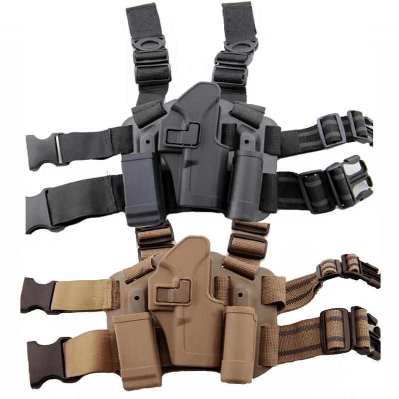 

Tactical Combat Glock Pistol Gun Holster Right Hand Army Military Hunting Airsoft Thigh Leg Holster For Glock 17 19 22 23 31 32