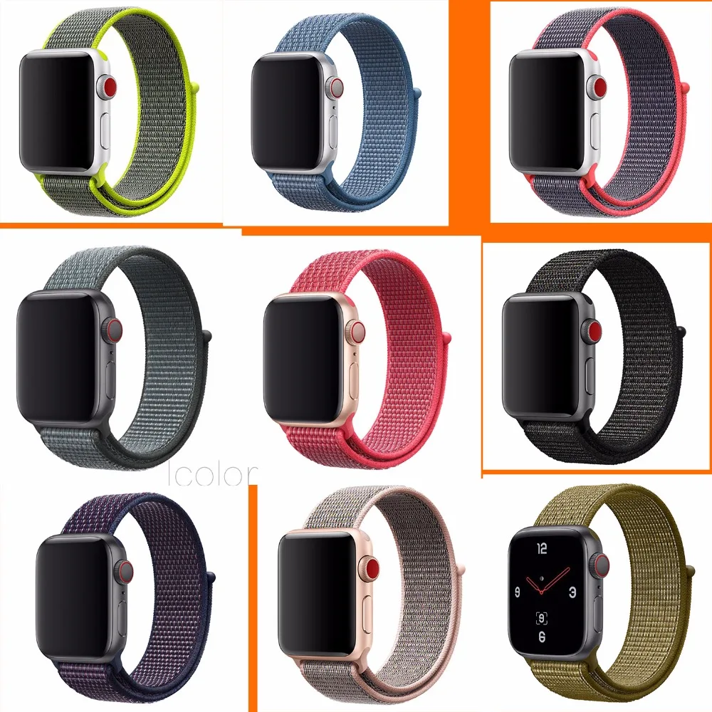 

Strap for iwatch 3 38mm 40mm band 42mm 44mm watch band for i watch 4 replacement strap nylon woven strap