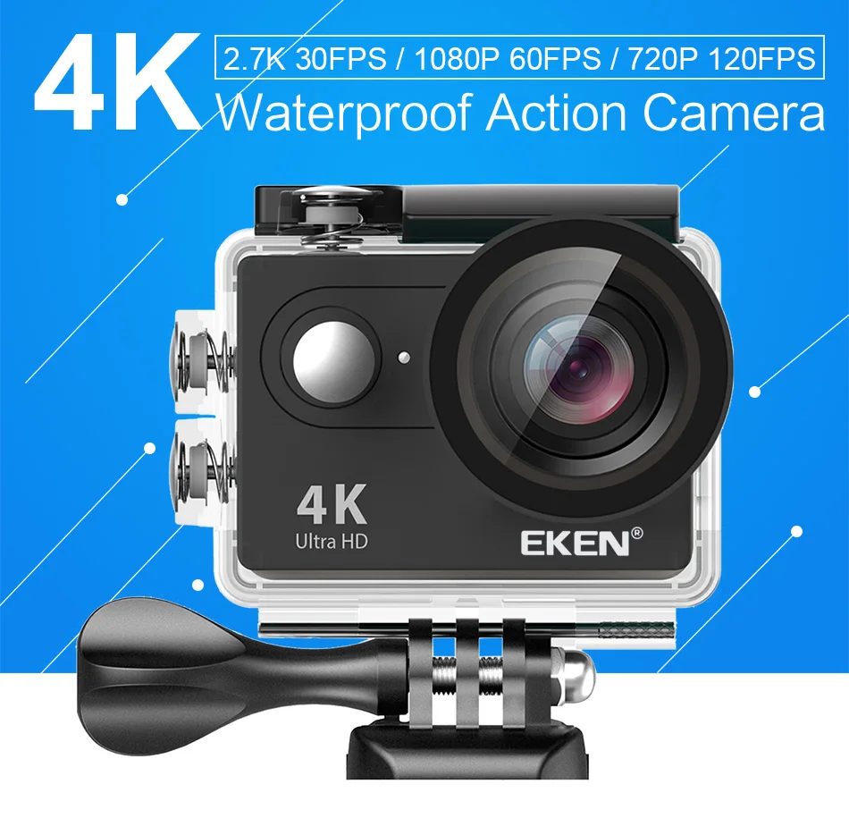 Оригинальная Экшн-камера eken H9R Ultra HD 4K WiFi с 2,4G пультом дистанционного управления 2," экраном 30 м водонепроницаемая Спортивная мини-камера