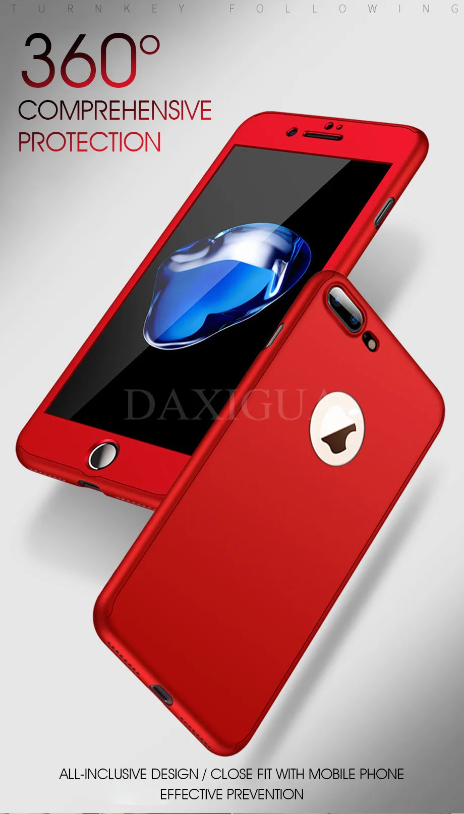 Роскошный 360 полный защитный чехол для телефона для iPhone 6 6s 7 8 Plus Coque чехол для iPhone 11 Pro XS чехол для MAX XR 5 5S крышка со стеклом