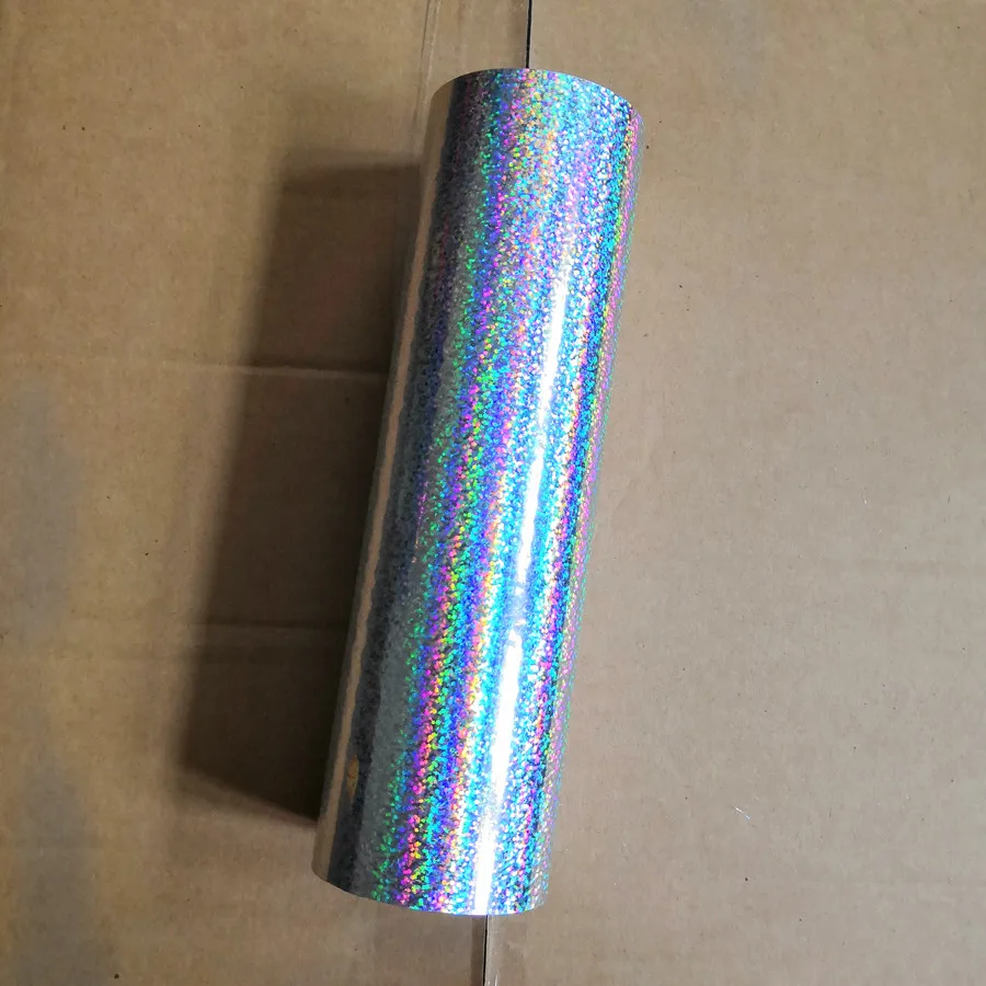 21cm-x-120m-hot-stamping-foil-holographic-foil-silver-crystal-point-pattern-hot-press-on-paper-or-plastic-heat-transfer-film