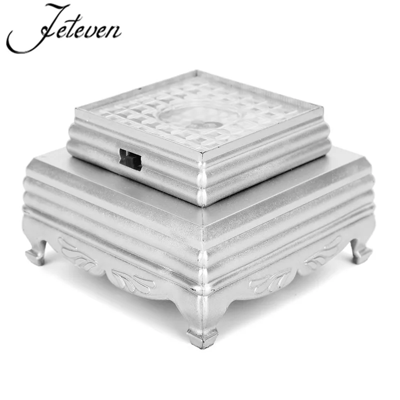 

3D LED Lamp Base With 3 Brilliant Lights Crystal Glass Jewelry Display Stand Lamp Holder Watch Showing Bases DC 1.5V Battery