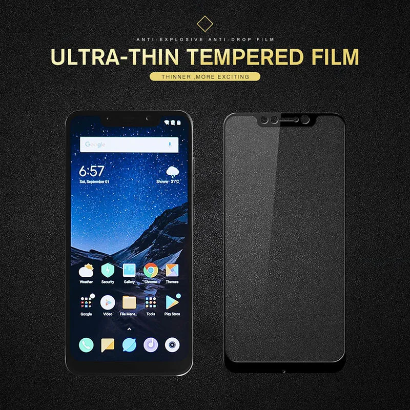 2 предмета полный Стекло для Xiaomi Pocophone F1 полное покрытие Экран протектор Поко