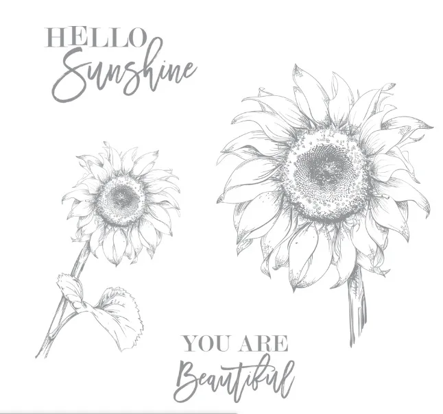 

sunflower Transparent Clear Stamps and metal cutting die for DIY scrapbooking photo album/Card Making