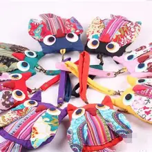 10 шт./партия, Детская сумка, сумка с совой Детский кошелек холщовые с застежкой-молнией, Повседневный Кошелек для монет с рисунком совы, 12*17 см