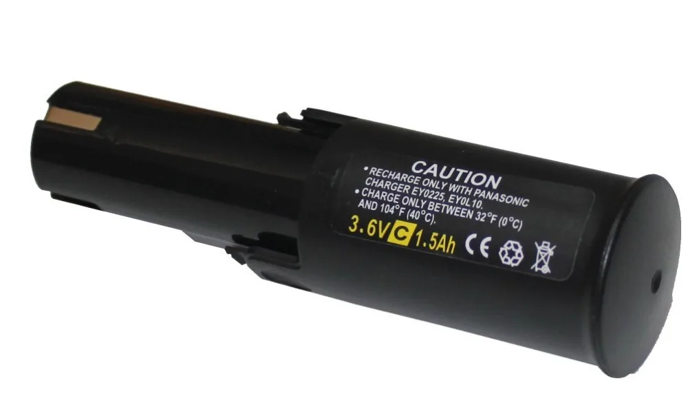 

2PCS/LOT 3.6V 1.5Ah Ni-Cd Replacement power tool Battery for PANASONIC EY9025 EY9025B EY6225CQ BATTERY