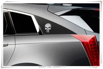 

Car Styling 3D Metal The Punisher Skull Emblem Badge for Cadillac srx cts ats escalade sts dts bls