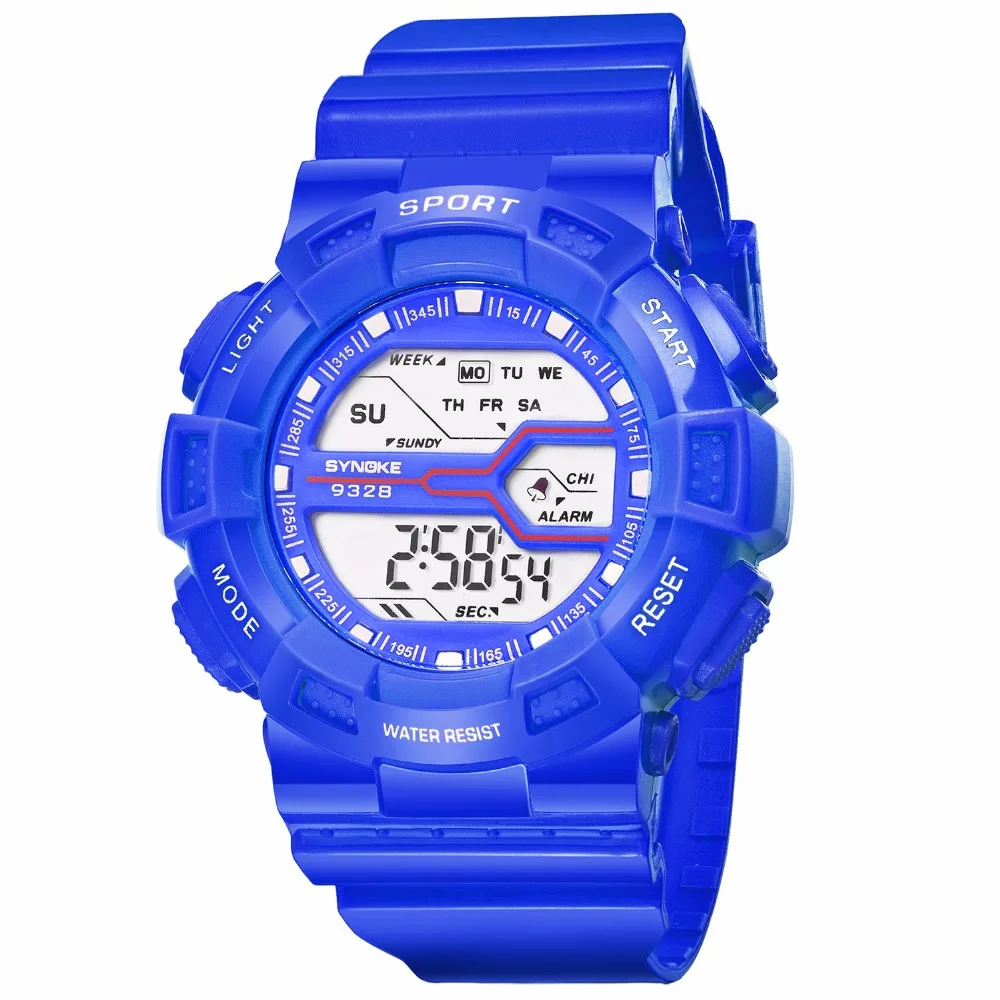 SYNOKE 9328 Fashion Children/Men Sports Watches Multifunction LED Digital Wristwatches Shock