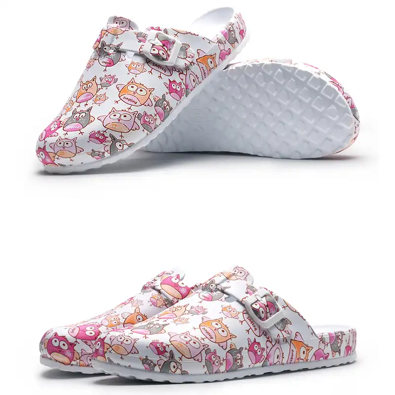 floral nursing clogs