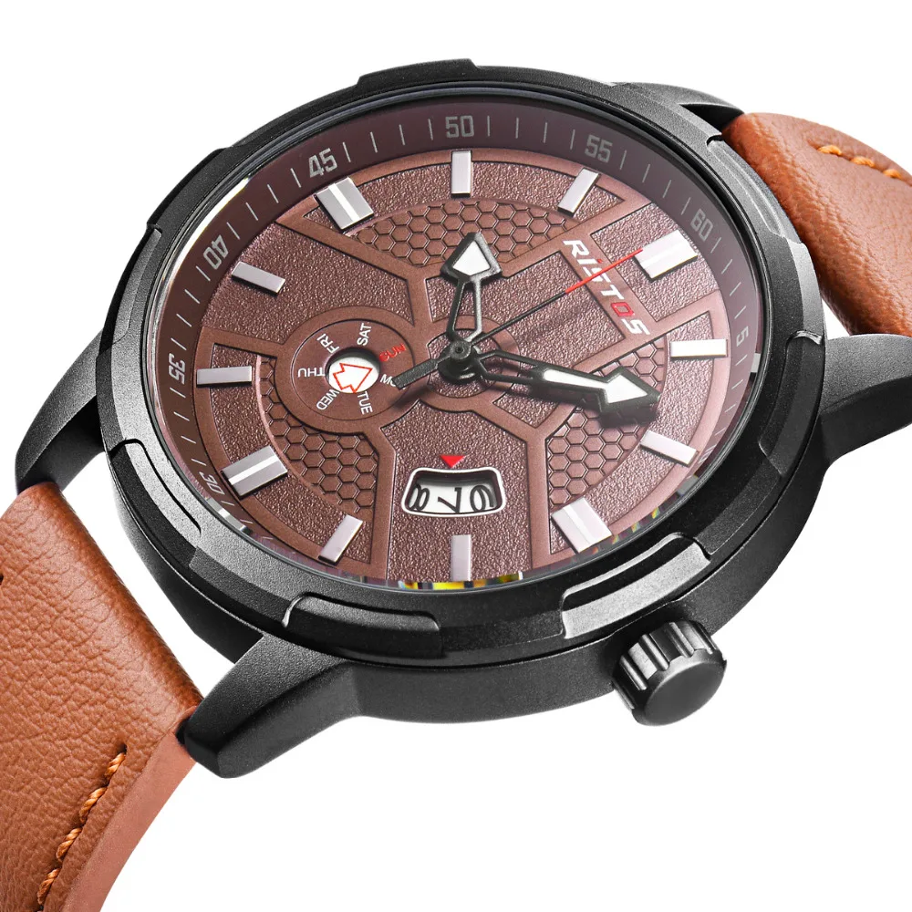 

LONGBO Luxury Leather Strap Brand Watches Sports Men Water Resistant Business Watch Male Easy Read Auto Date Wristwatches 9329