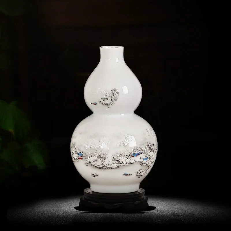 Цзиндэчжэнь керамическая ваза гостиная декоративное искусство и ремесла ваза античный снежный узор samll ваза фарфор