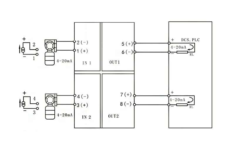 Без источника питания изолированный передатчик сигнала 4-20mA intput 4-20mA выход 4-20mA изолятор сигнала din 4-20mA кондиционер сигнала