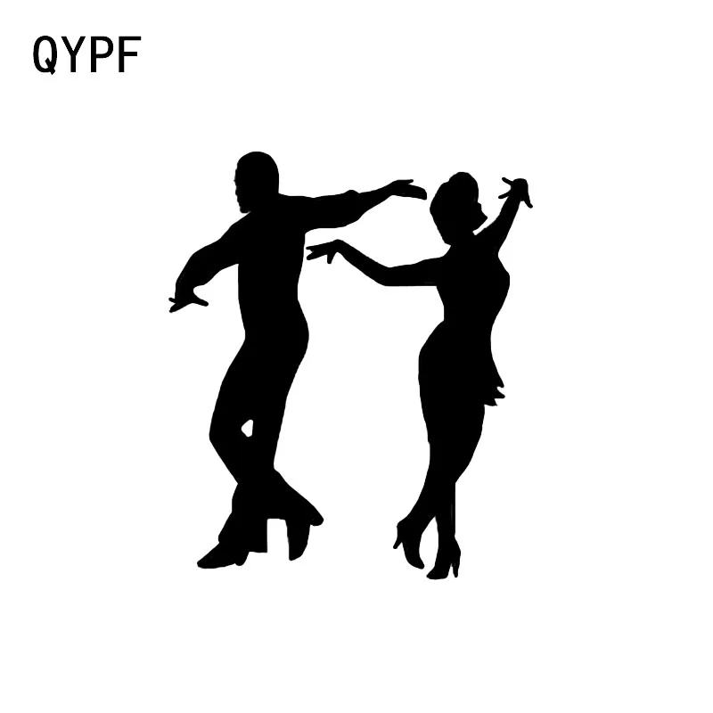 

QYPF 13.1*15.4 Fashion Aerobic Exercise Street Dancing Sports Decor Fitness Car Sticker Silhouette Vinyl C16-2115