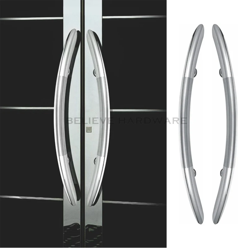 Us 129 8 Arch Shaped Entrance Door Handle 304 Stainless Steel Pull Push Handles For Wooden Frame Glass Doors Pa 1932 38 800mm In Door Handles From