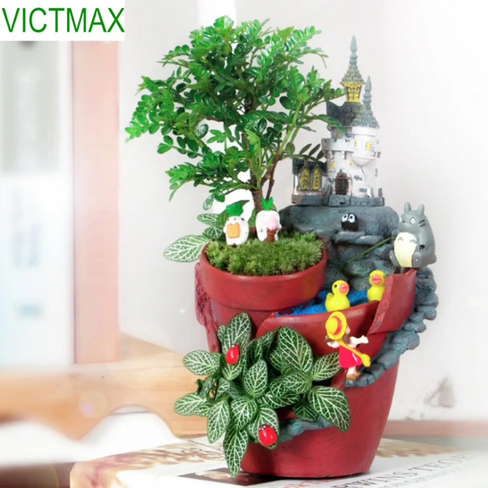 VICTMAX микро Пейзаж Замок садовый цветочный горшок украшения для офиса дома бонсай