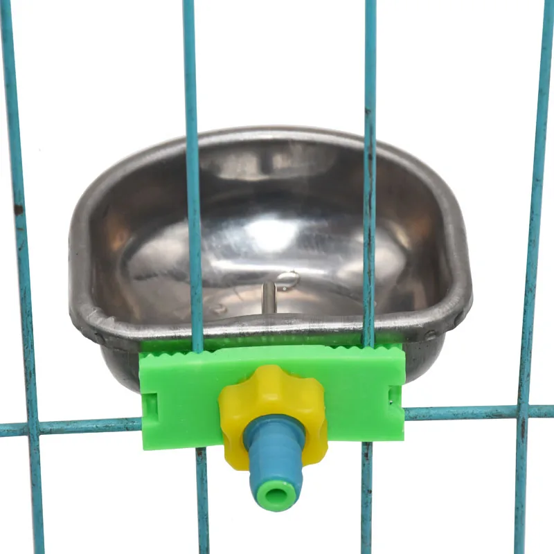 

1 pcs Rabbit Breeding Equipment Anti-scratch Stainless Steel Drinking Water Bowl Rabbit Fox Mink Nipple Drinking Water Box
